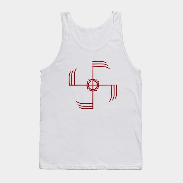 Ginfaxi Icelandic Stave | Magical Viking Symbols Tank Top by Time Nomads